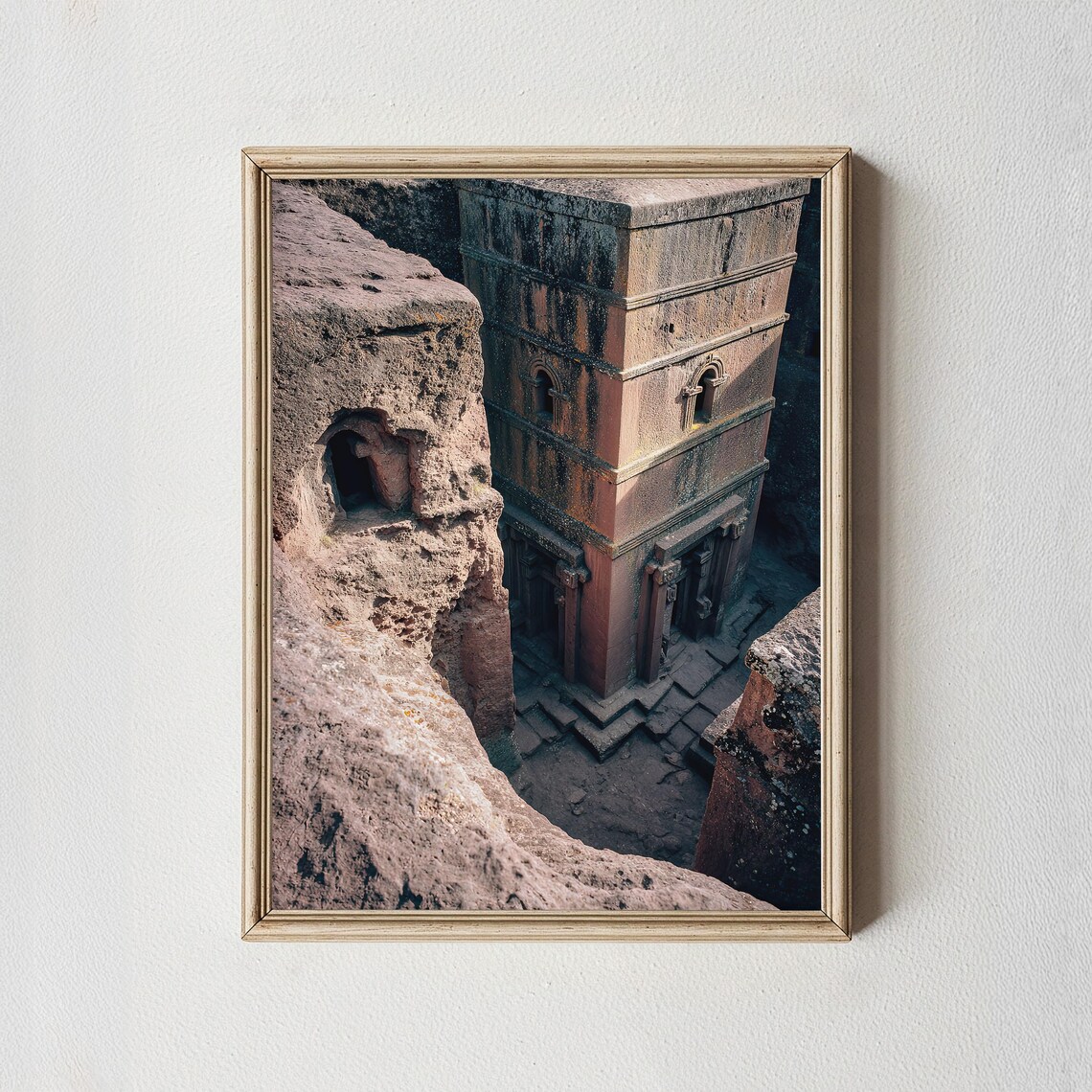 Lalibela Ethiopia Rock Hewn Church Ancient Stone Architecture Poster