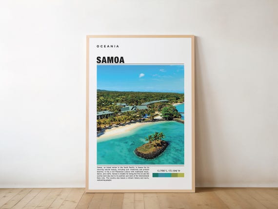 Samoa Print Art Poster Photo Painting Travel Wall Landscape