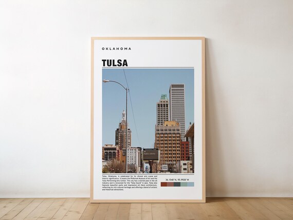 Tulsa Oklahoma Downtown Skyline Daytime City Travel Photo Poster