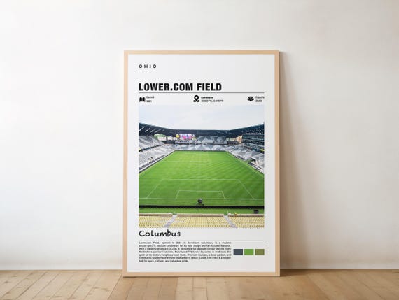 Lowercom Field Stadium Art Print, Sports Wall Decor