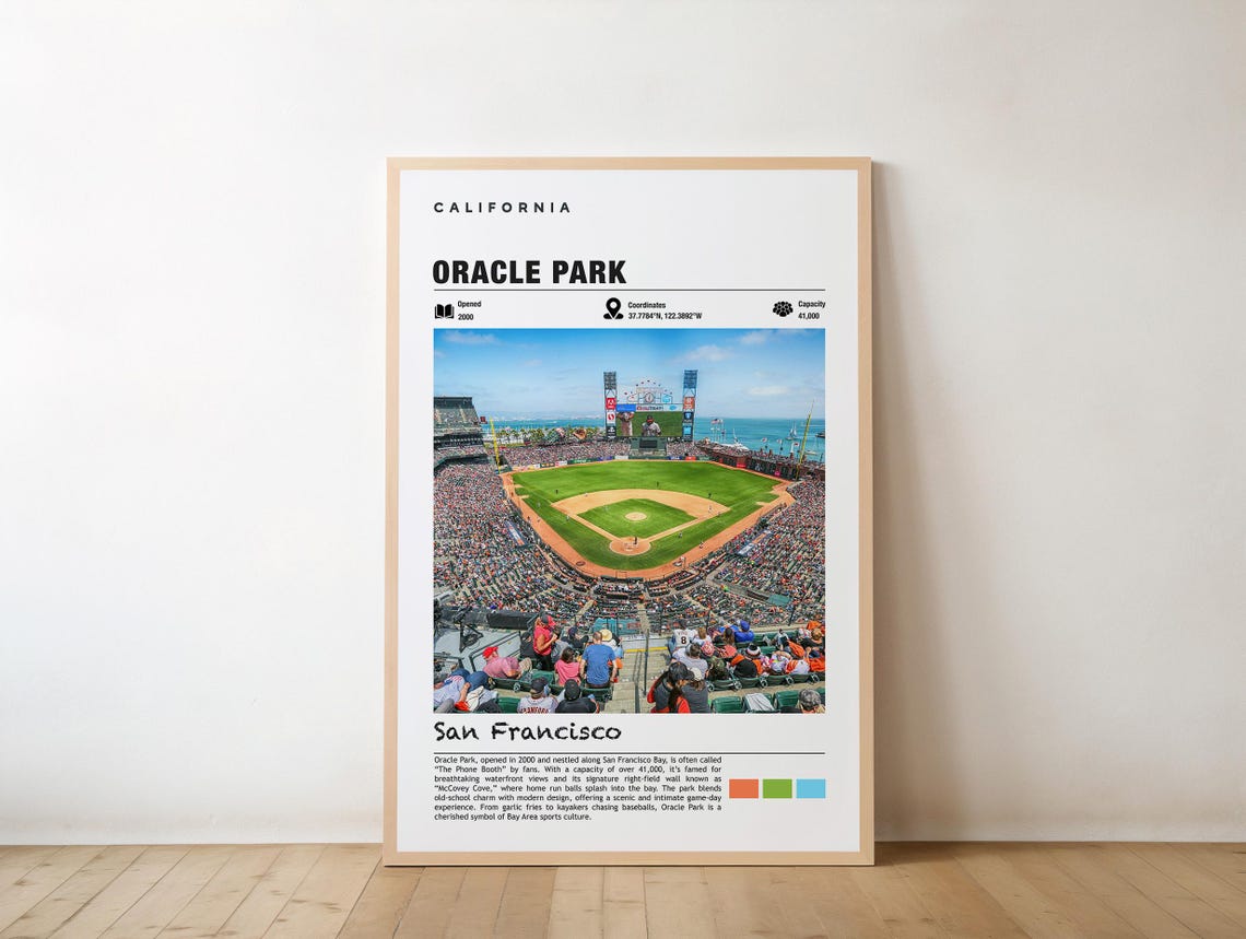 Oracle Park San Francisco Giants Stadium Baseball Photo Poster