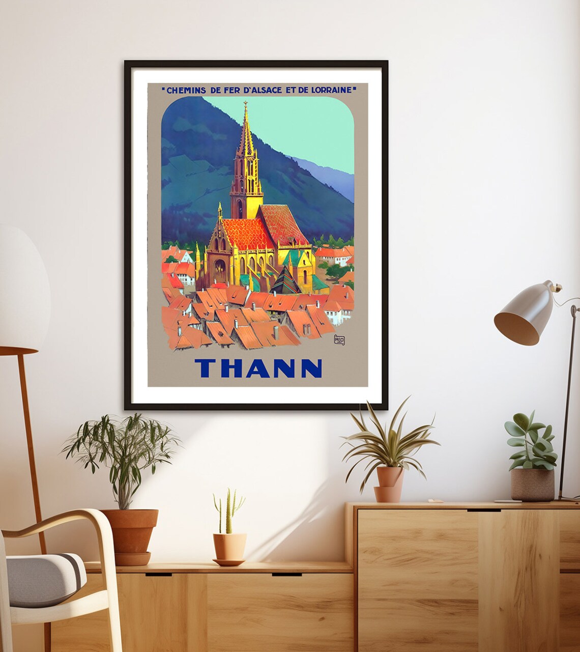 Thann Alsace Lorraine Vintage French Railway Town Travel Poster - Image 2