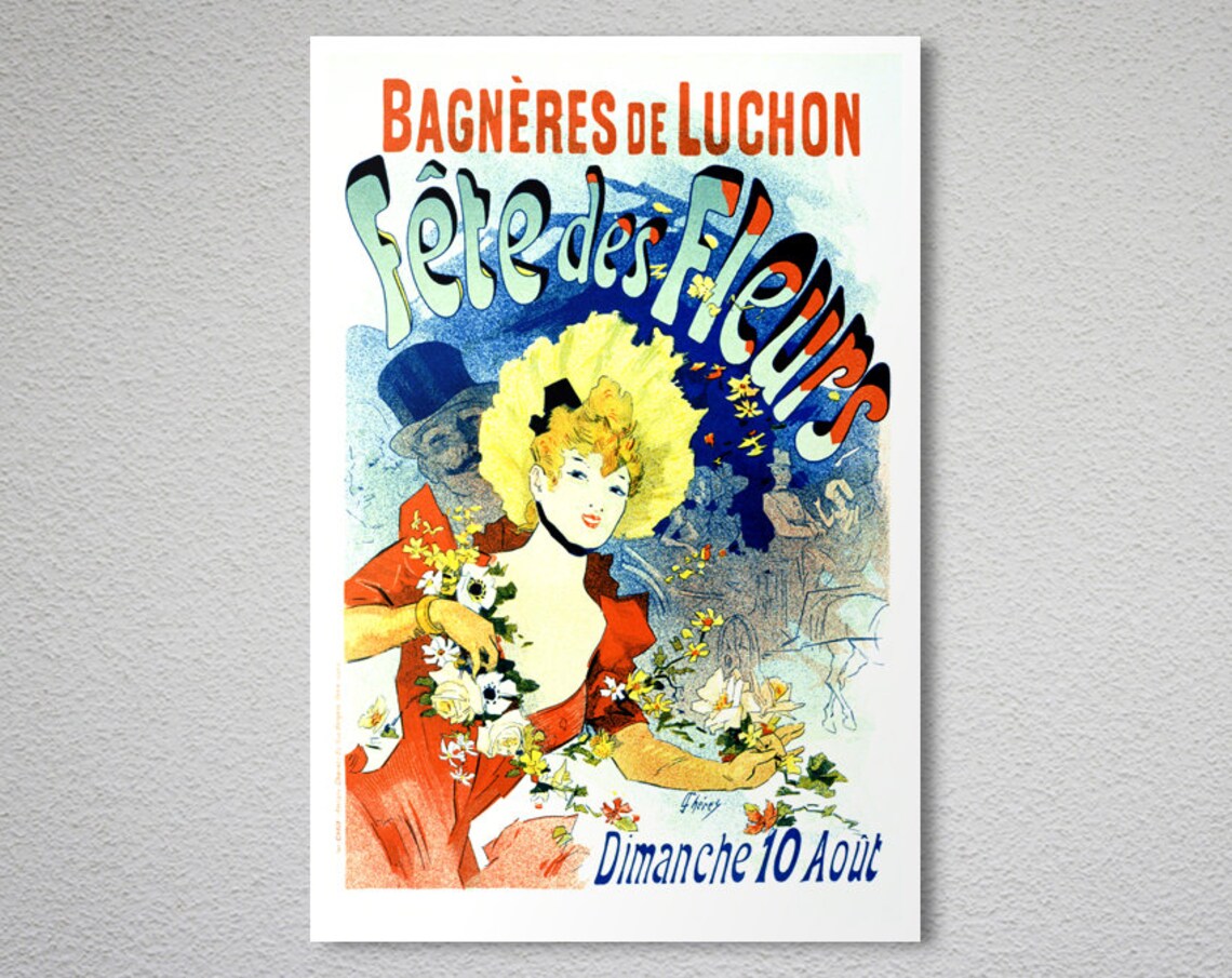 Bagneres de Luchon Fete des Fleurs Flower Festival Ad Poster - Image 2