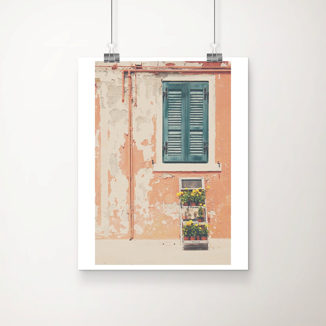 Burano Italy Travel Poster, Venice Architecture