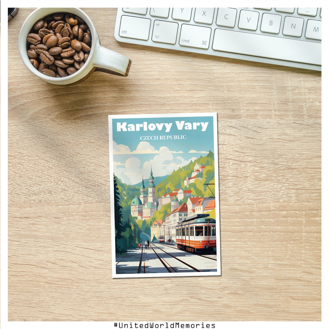 Karlovy Vary Czech Republic Historic Tram Street Vintage Travel Poster - Image 4