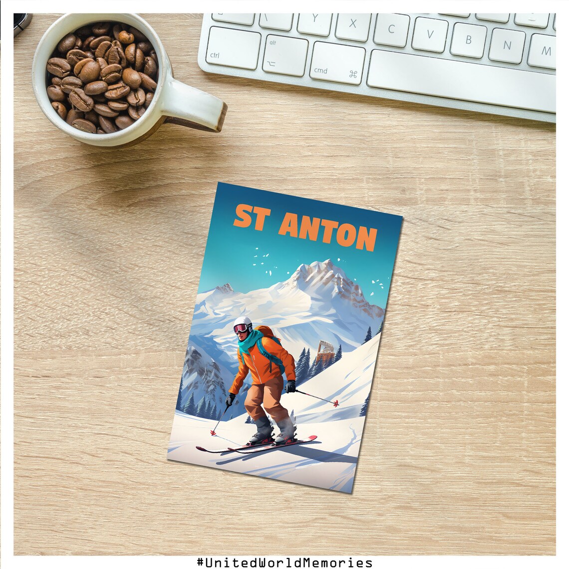 St Anton Austria Extreme Downhill Skiing Slope Powder Poster - Image 4