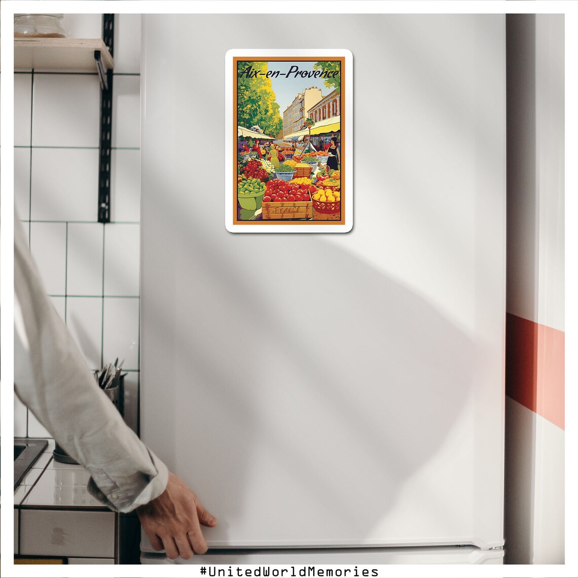 Aix-en-Provence Vintage Market Day Retro France Street Food Poster - Image 4