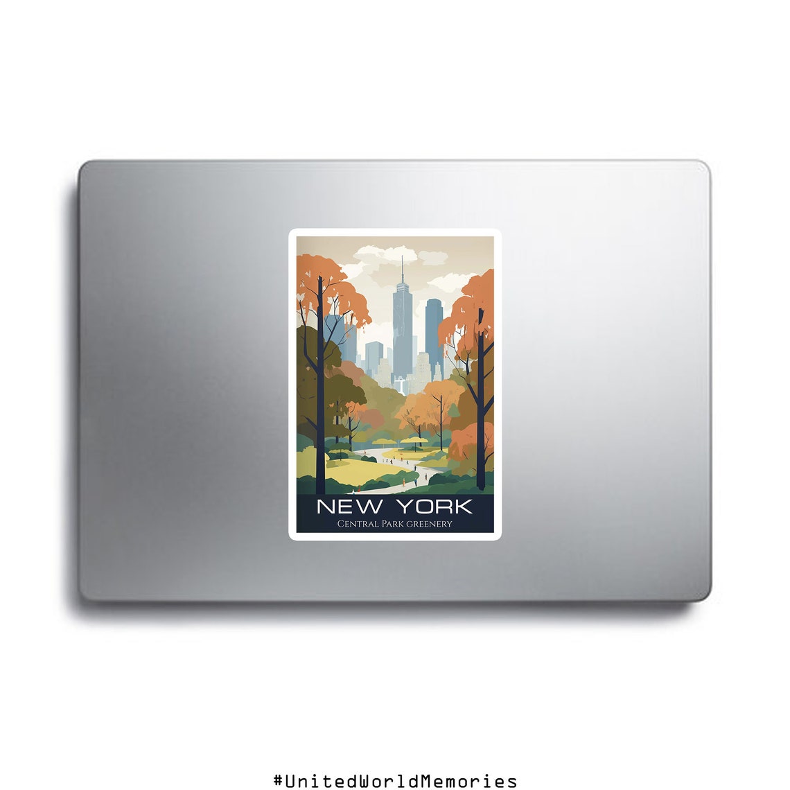 New York Central Park Fall Autumn Foliage Skyline Stroll Poster - Image 2