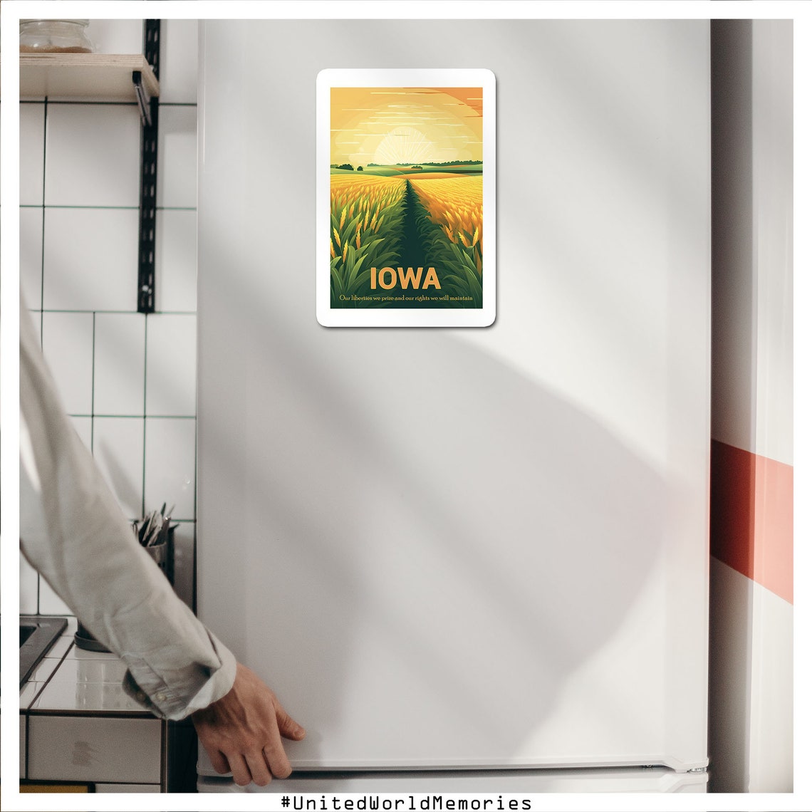 Iowa Travel Poster Welcome To Iowa Poster Iowa Vintage Poster Wall Decor State Poster Iowa Print Iowa Retro Poster Iowa Wall Art - Image 4