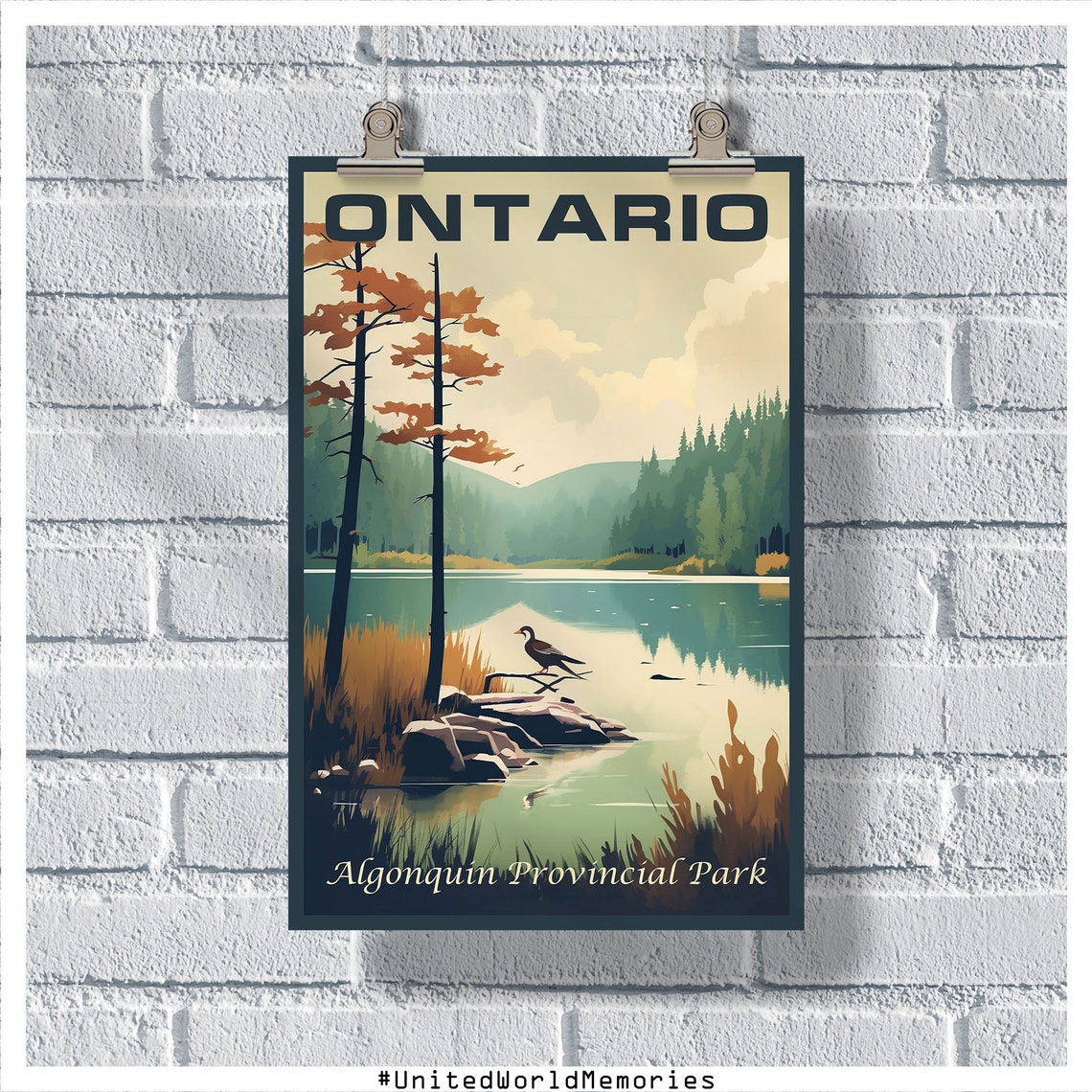 Ontario Algonquin Provincial Park Lake Loon Wilderness Poster