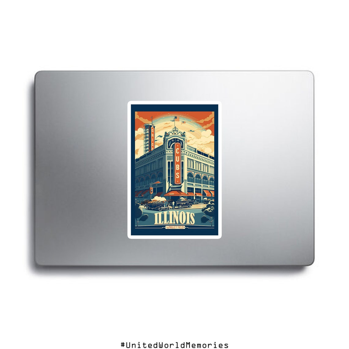 Illinois Wrigley Field Chicago Cubs Baseball Stadium Retro Poster - Image 2
