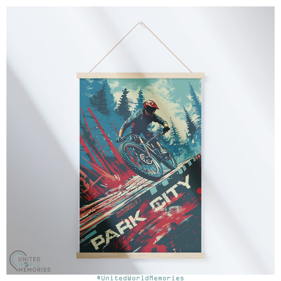 Park City Utah Extreme Downhill Mountain Biking Action Poster - Image 5