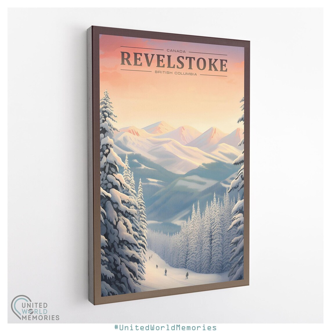 Revelstoke British Columbia Winter Snowy Forest Valley Poster - Image 3