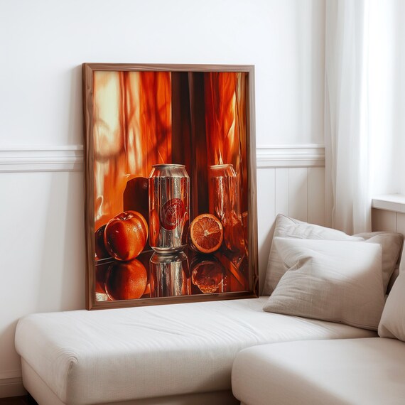 Pedro Campos Inspired Photorealism Print Hyperrealistic Object Posters Modern Realism Wall Decor Realistic Soda Can Fruit Art Print