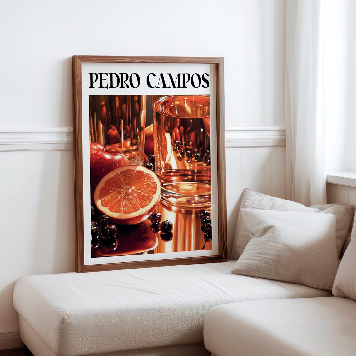 Pedro Campos Inspired Photorealistic Citrus Glasses Cherry Art Print