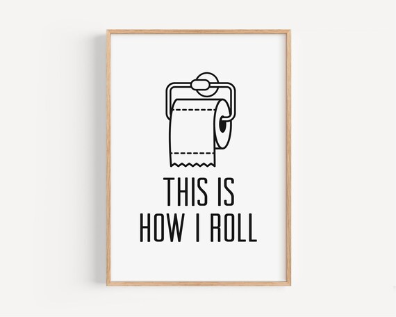 Bathroom Wall Art Printable Funny Bathroom Sign Toilet Humor Art Bathroom Poster Print