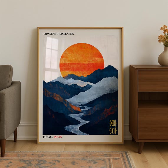 Japandi Wall Art Tokyo City Japanese Wabi Sabi Poster Print