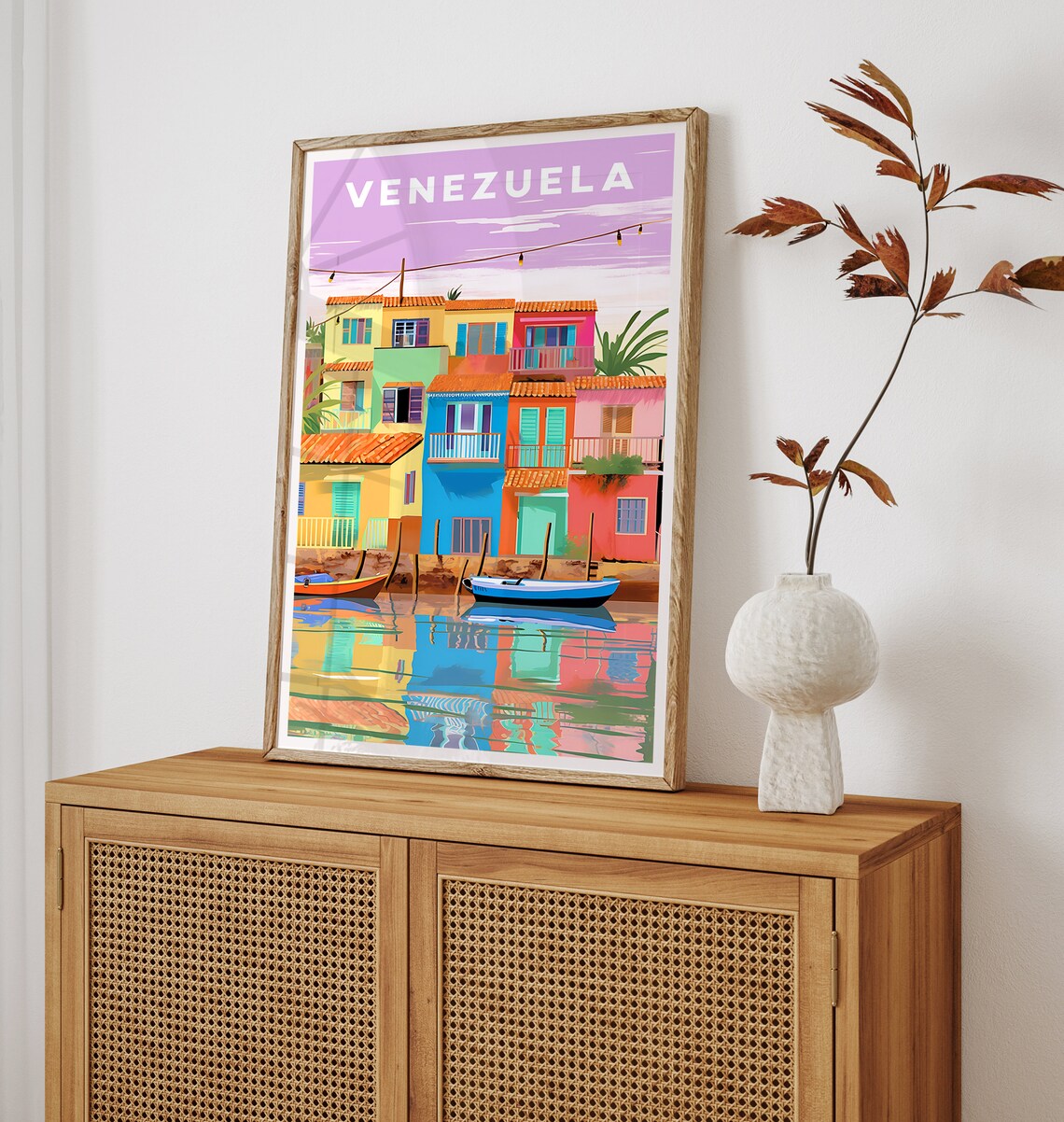 Venezuela Travel Illustration, Caribbean Art Print - Image 3