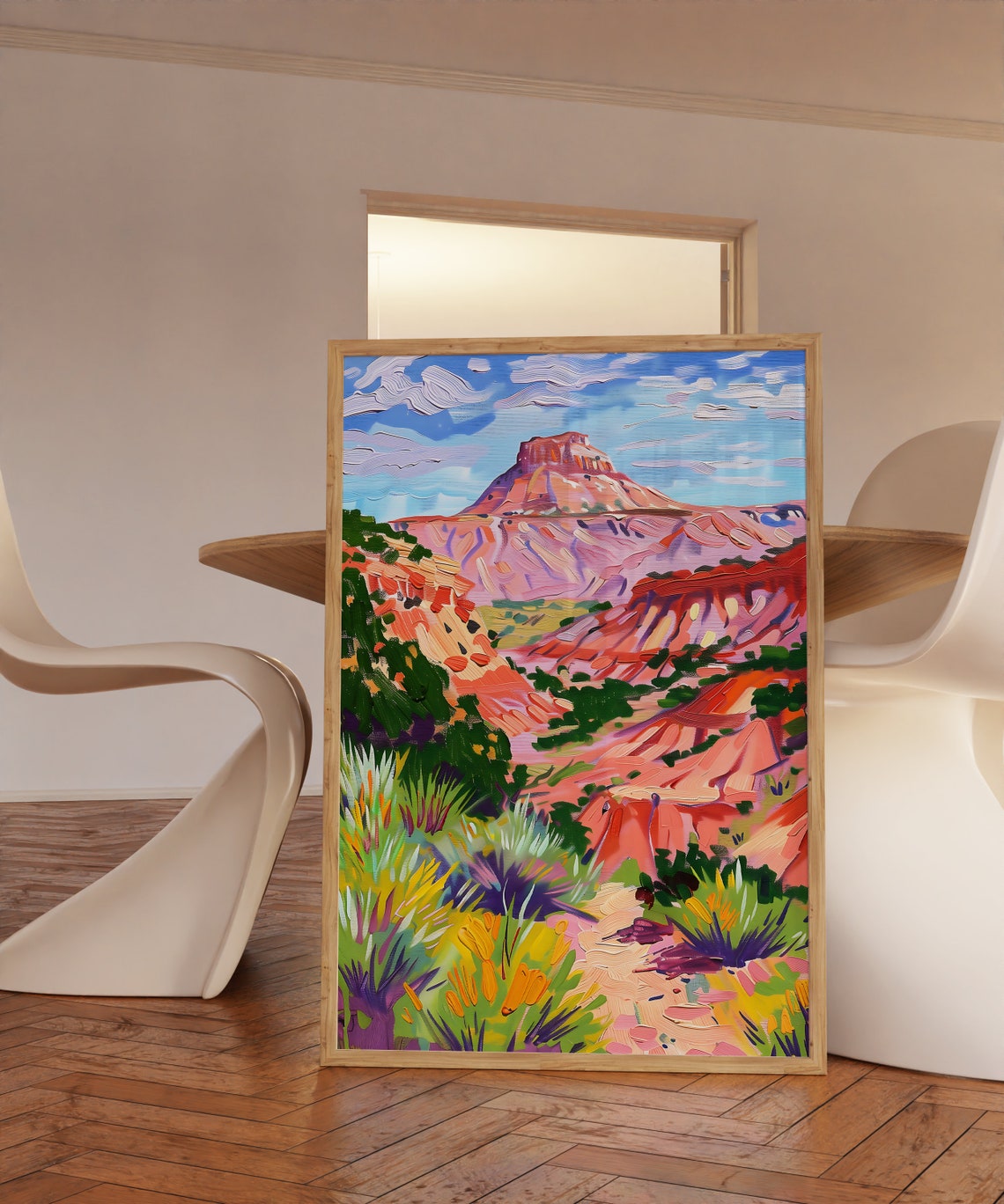 Palo Duro Canyon Texas Red Rock Butte Desert Landscape Art Print - Image 2