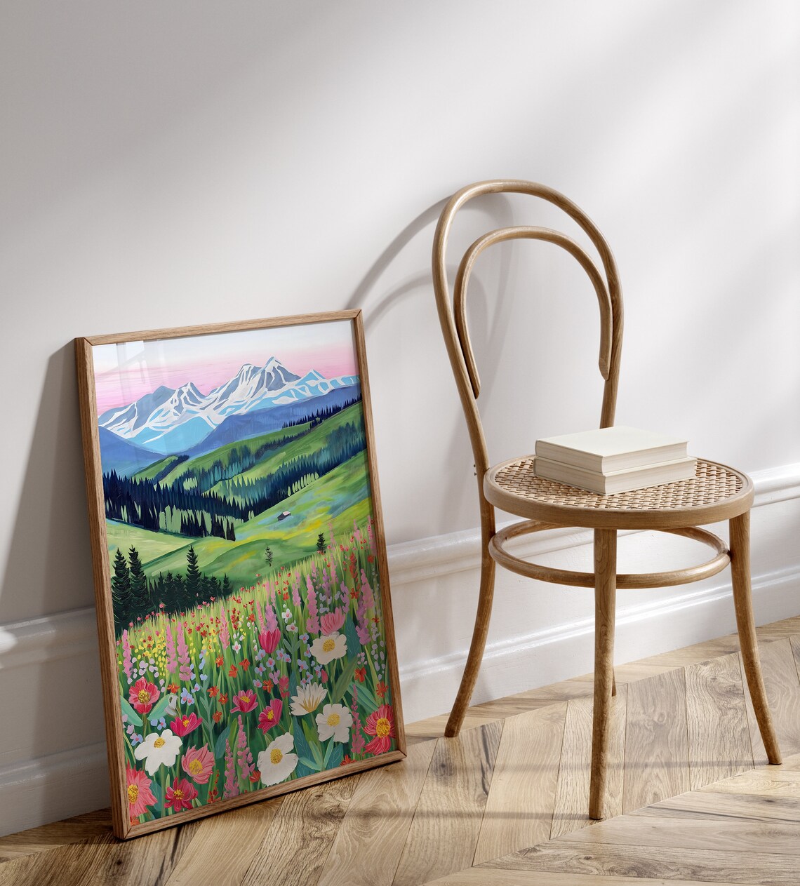 Floral Landscape Art Print, Nature and Botanical - Image 2