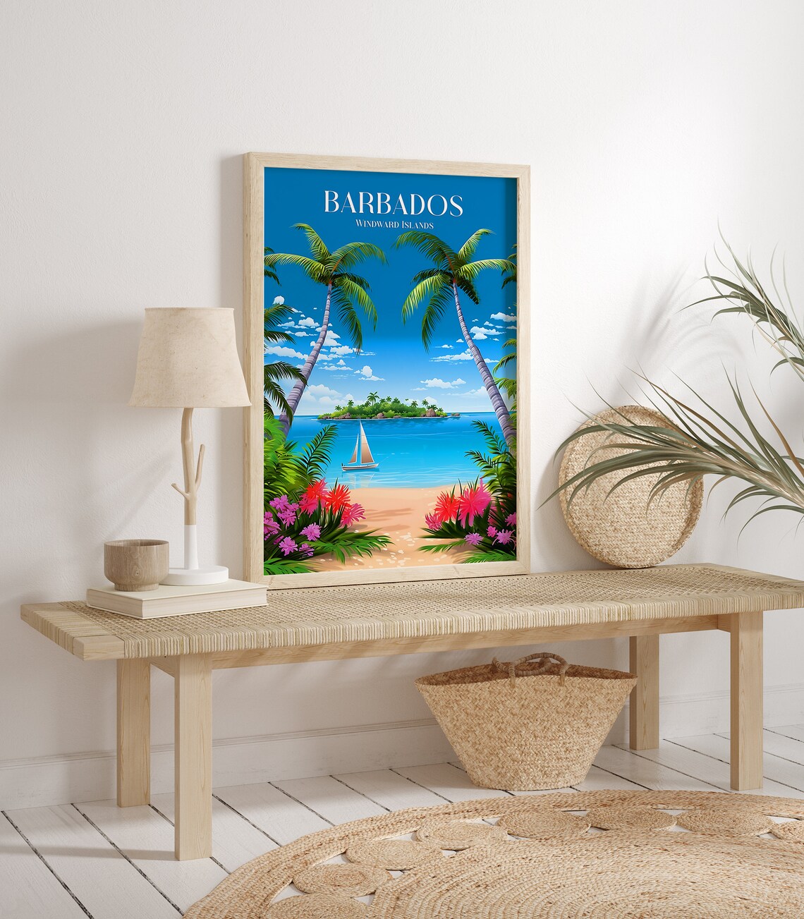 Barbados Travel Poster, Windward Islands Art Print - Image 2