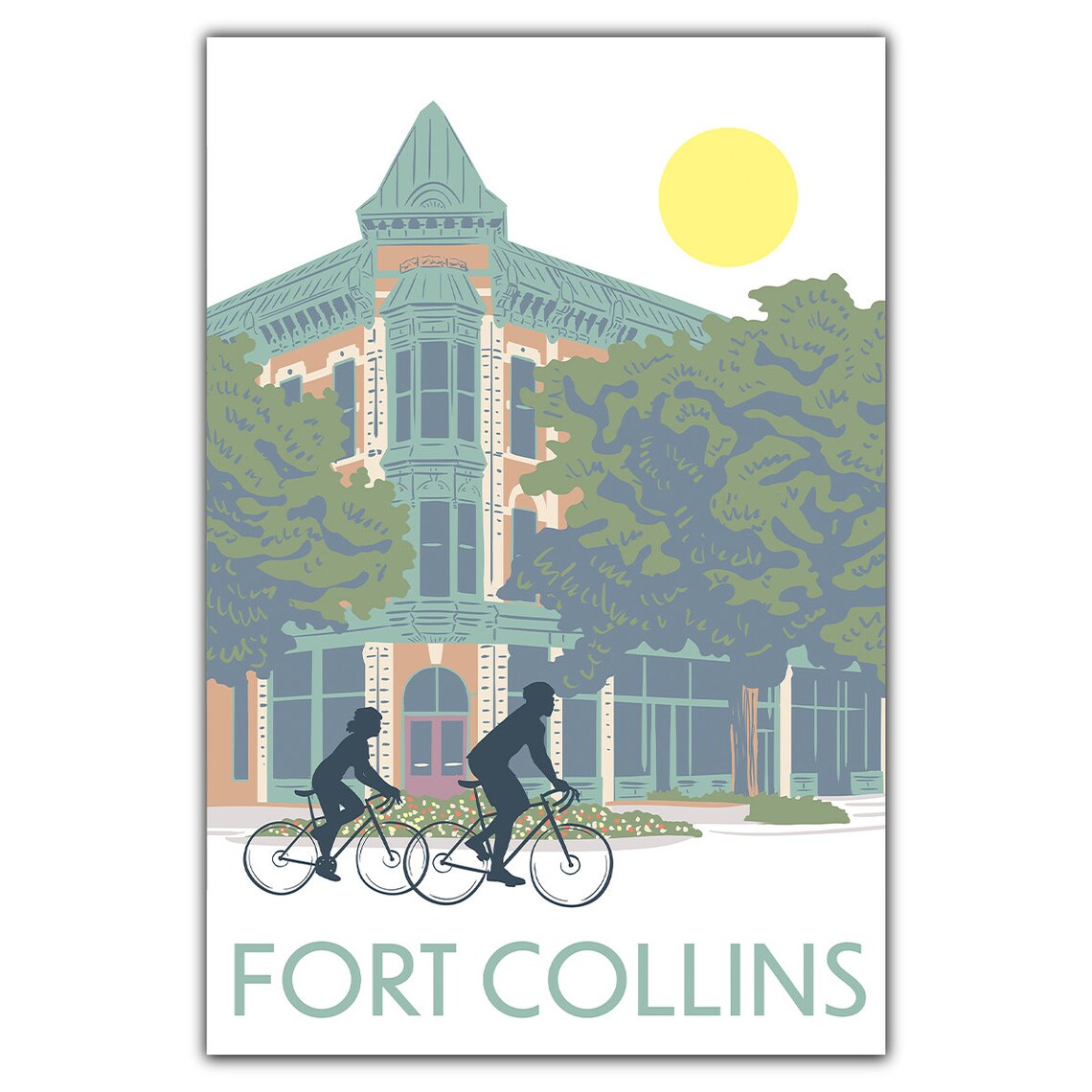 Downtown Fort Collins Travel Poster