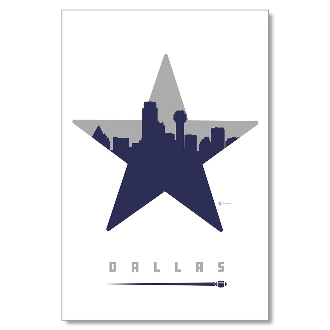Dallas Football Travel Poster