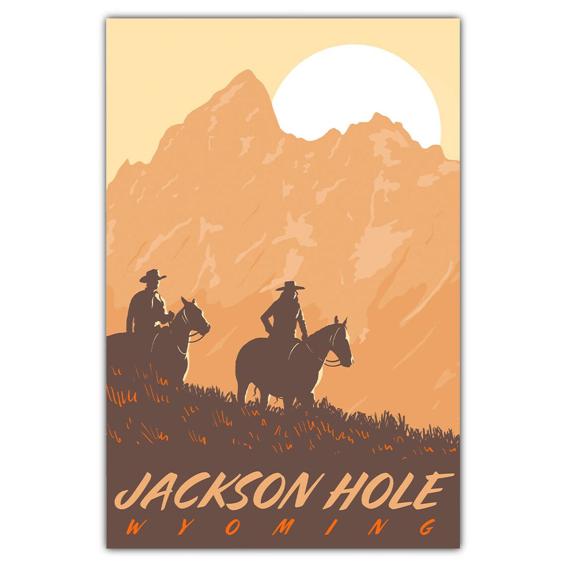 Jackson Hole By Horseback Travel Poster
