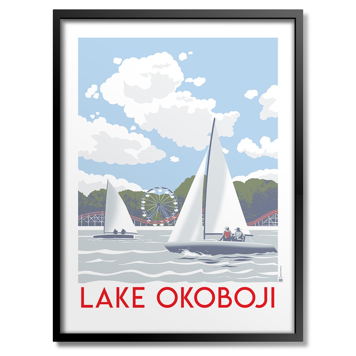 Lake Okoboji Travel Poster Print