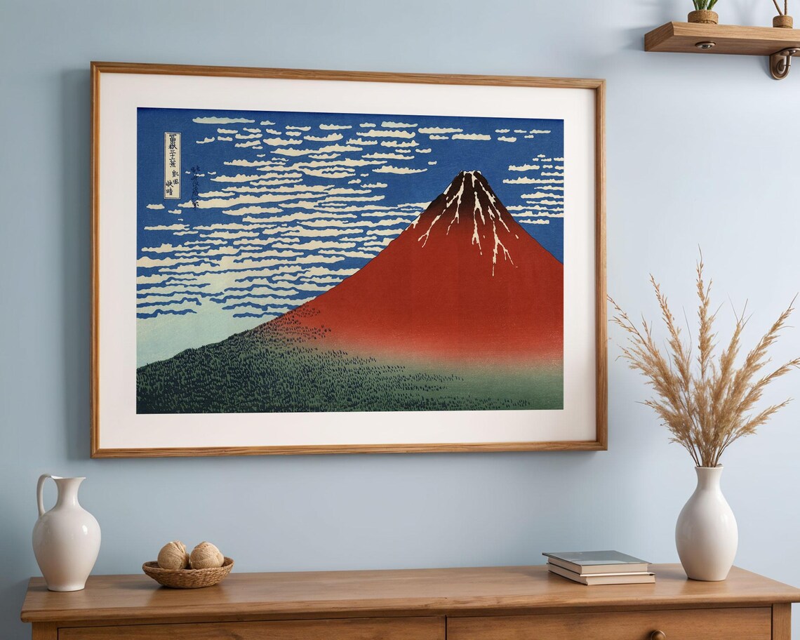 Katsushika Hokusai, Mount Fuji Vintage Japanese Art - Image 4