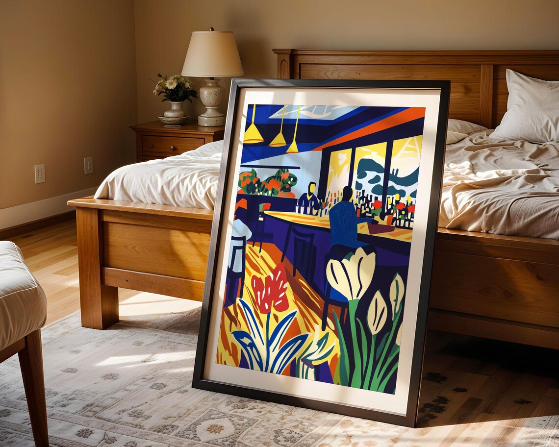 Abstract Jazz And Cafe, Modern Cozy Feeling Poster - Image 4