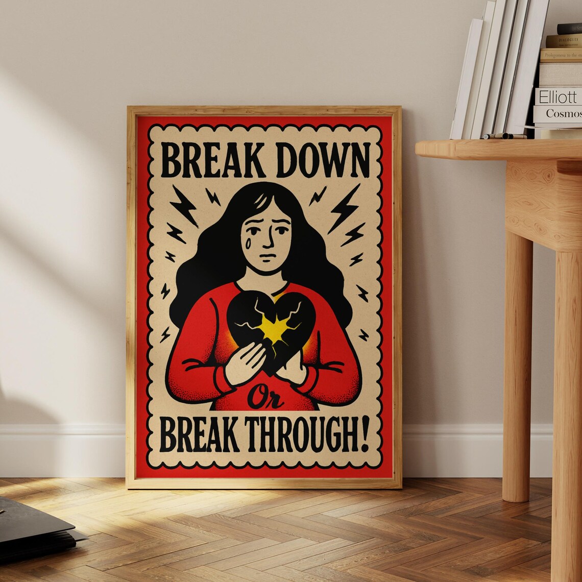 Motivational Poster Pop Art Transformational Empowering Inspirational Retro Mental Health Therapist Office Decor
