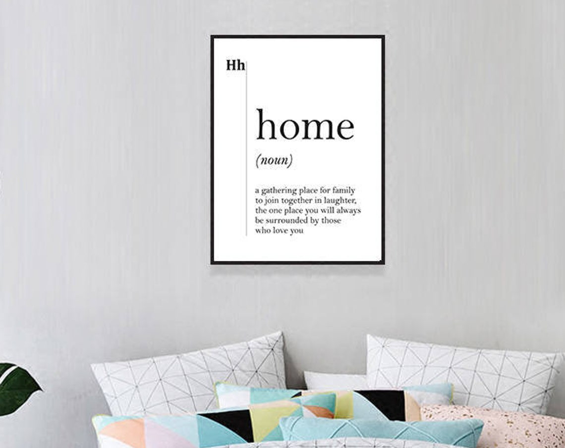 Warm Home Dictionary Definition Meaning Family Heartfelt Poster - Image 2