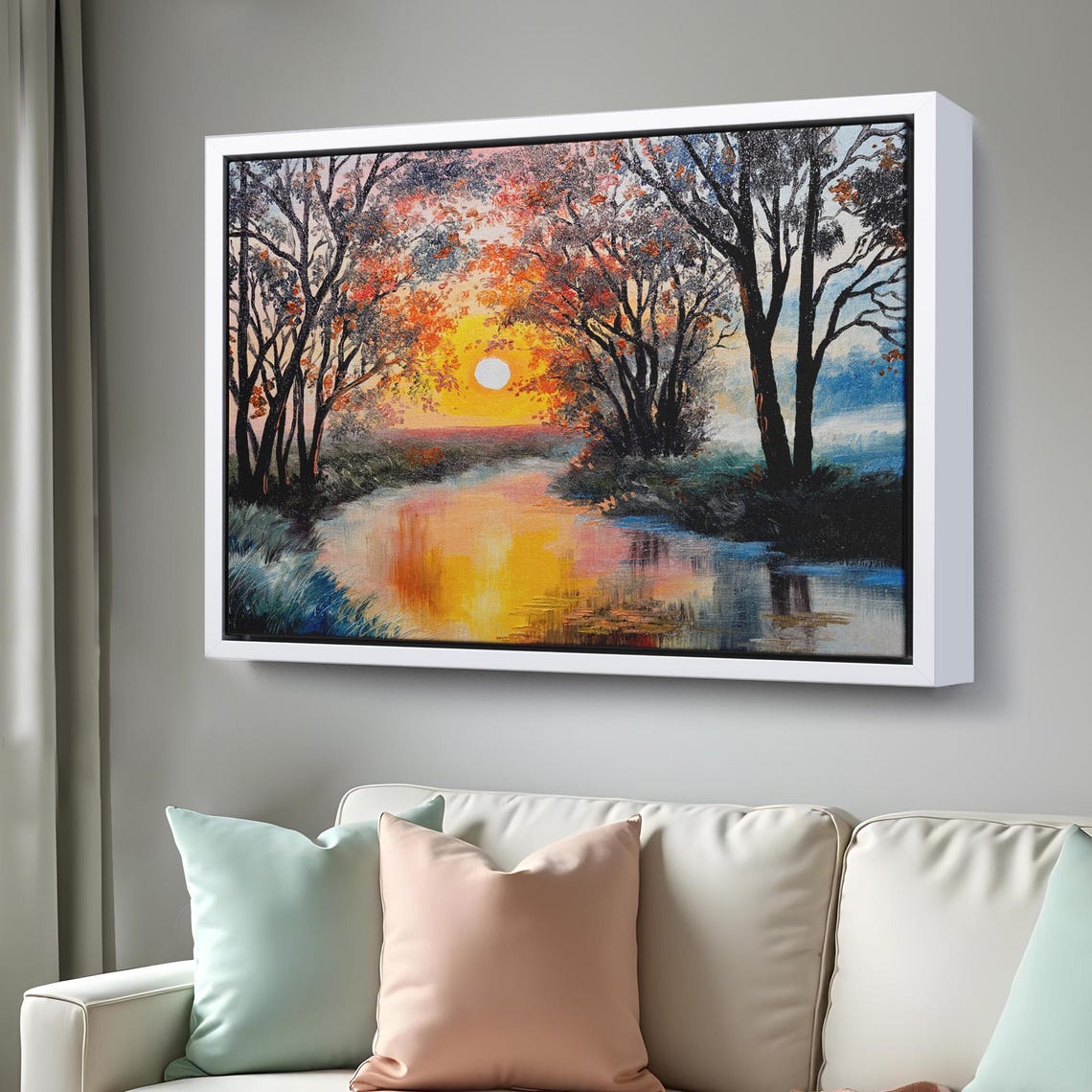 River View In Winter Snow Wall Art Nature Decor Landscape Wall Table Nature Wall Decor Nature Art - Image 3