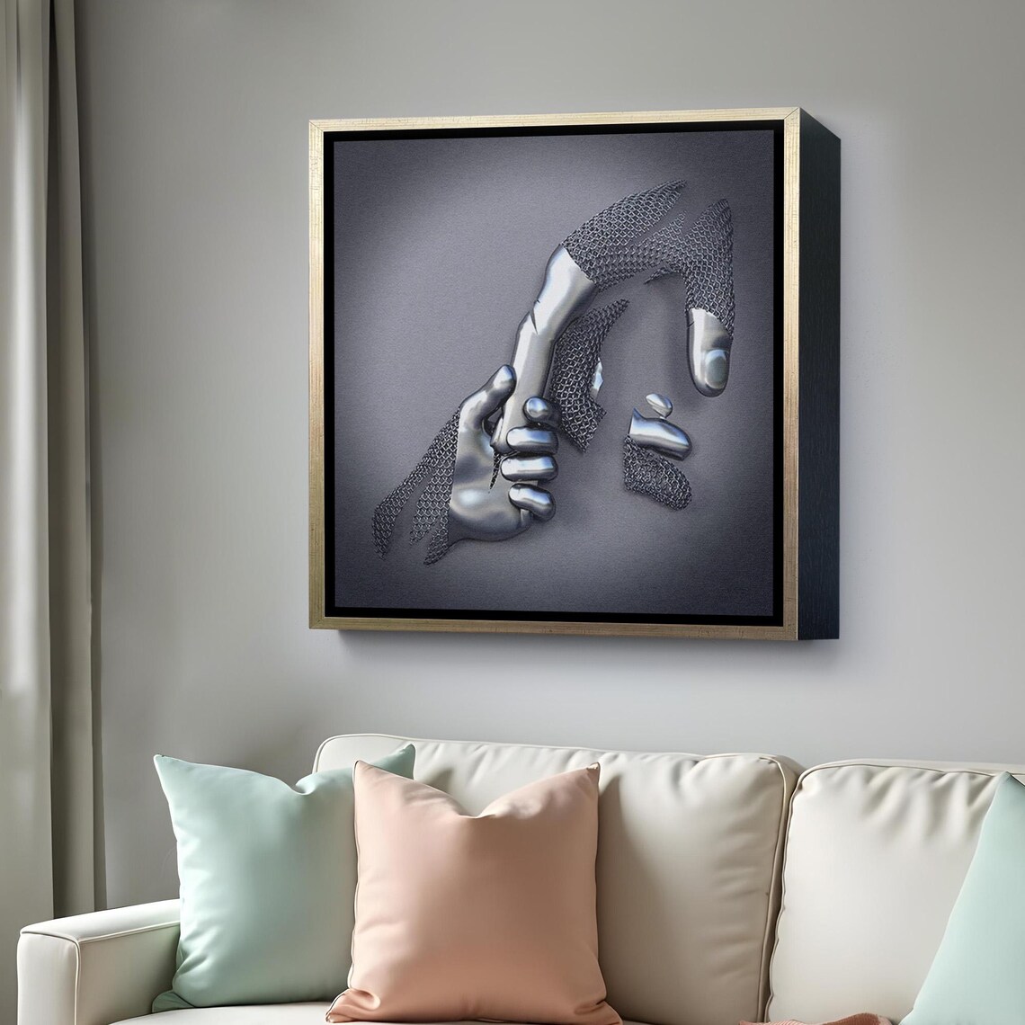 Metallic Effect 3D Poster, Modern Wall Decor - Image 4