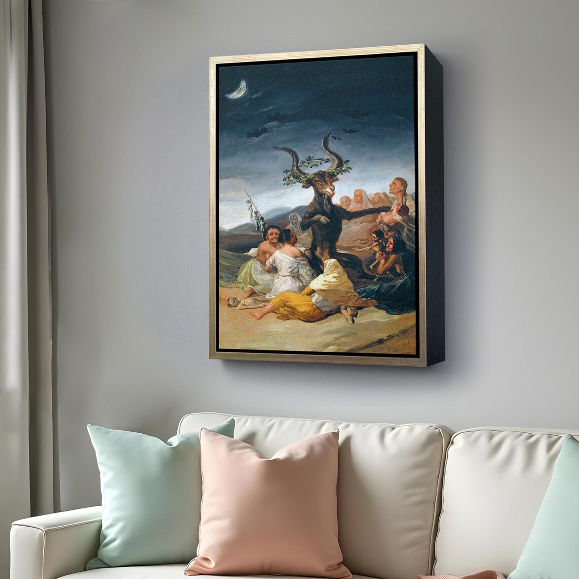 Goya Witches Sabbath Goat Devil Night Classic Dark Romanticism Wall Art - Image 4