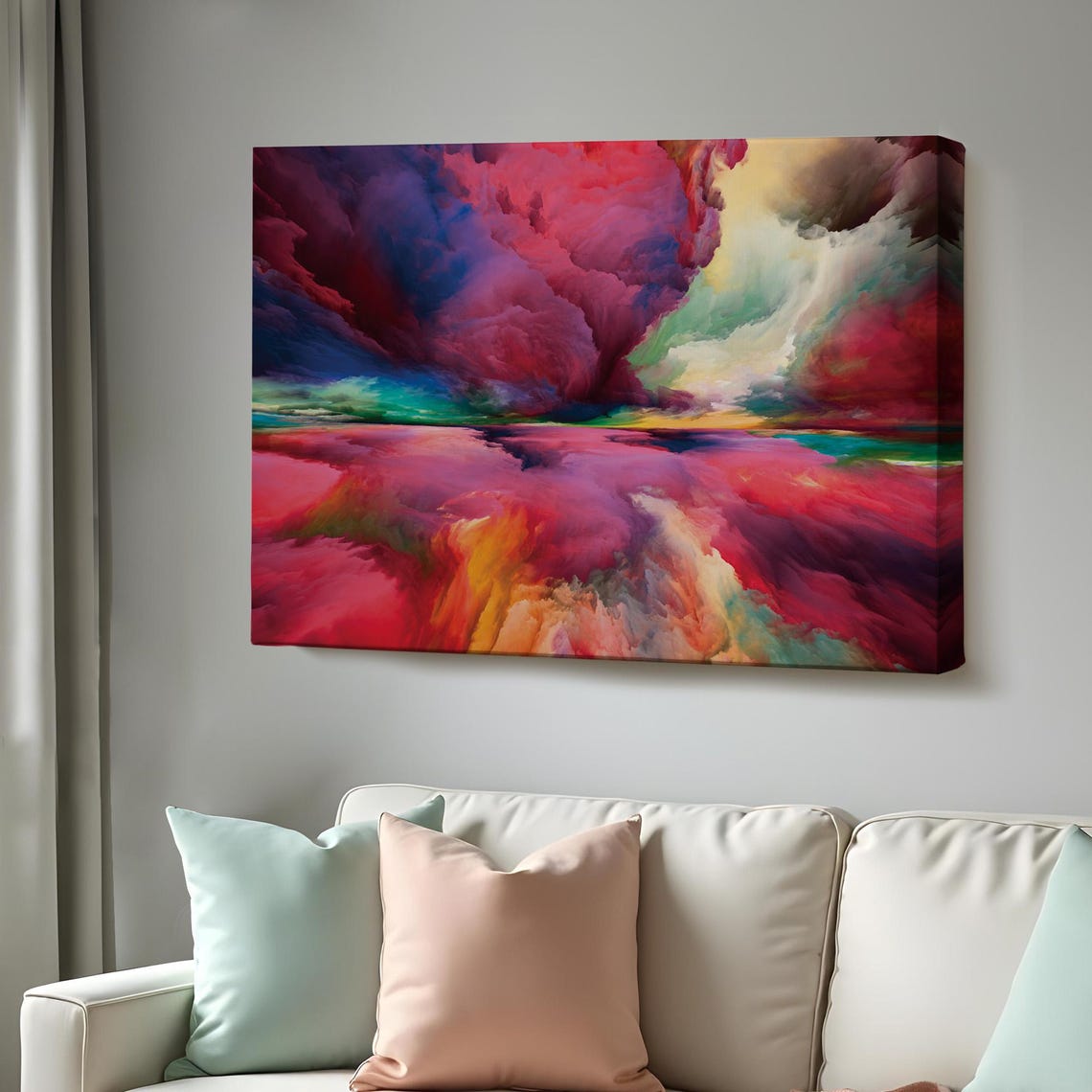 Imagination Clouds Decorative Wall Art Abstract Print Framed Wall Art Large Wall Art Housewarming Gifts