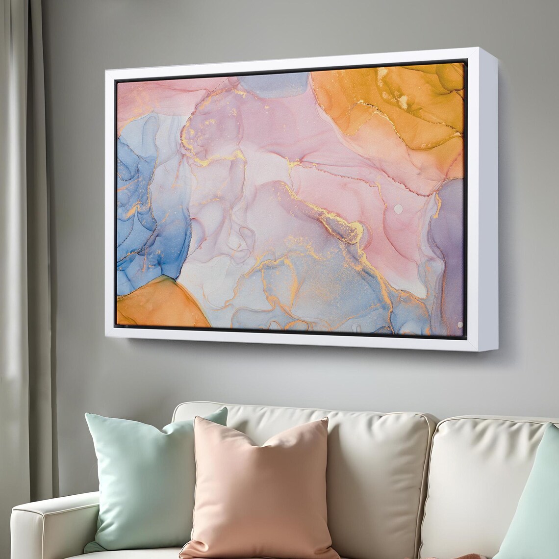 Ink And Alcohol Marble Pattern Abstract Art - Image 3