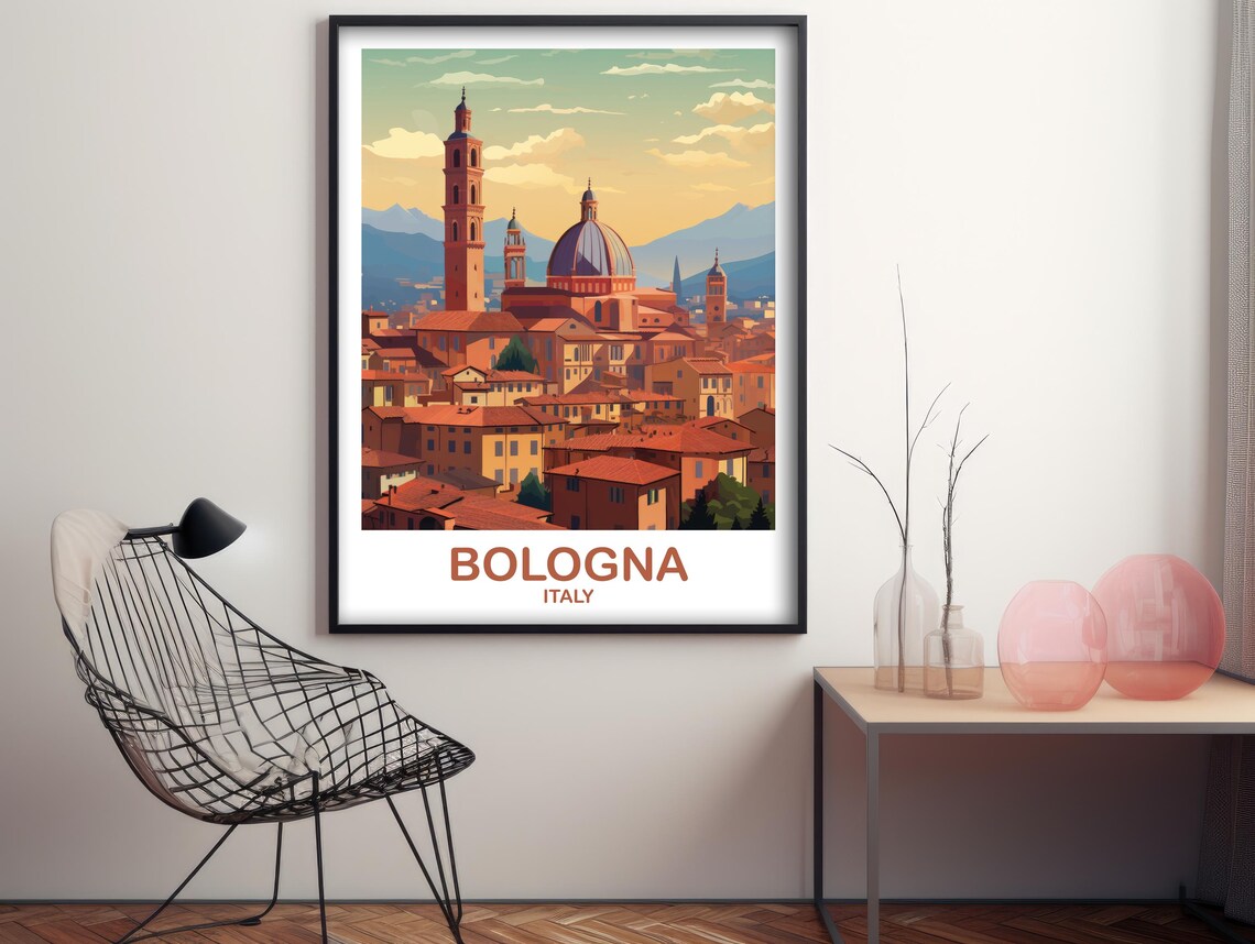 Bologna Italy Travel Poster