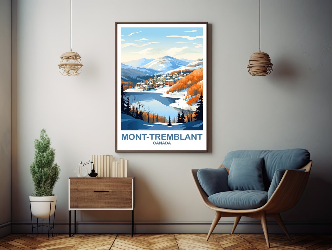 Mont Tremblant Travel Art Quebec Travel Wall Art Mont Tremblant Wall Art Canada Travel Art Travel Art Dt2naqumt1 - Image 2