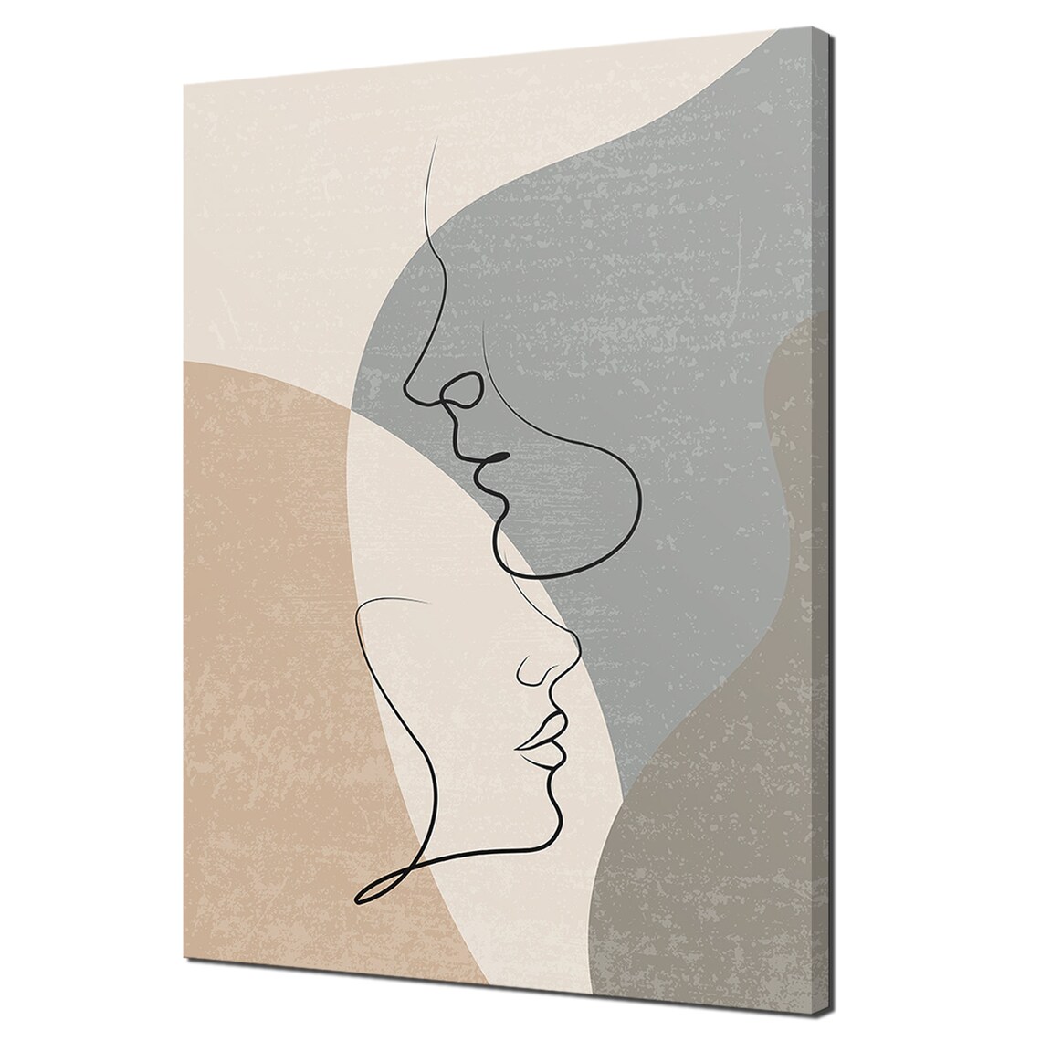 Couple in Love Line Art Print, Modern Abstract