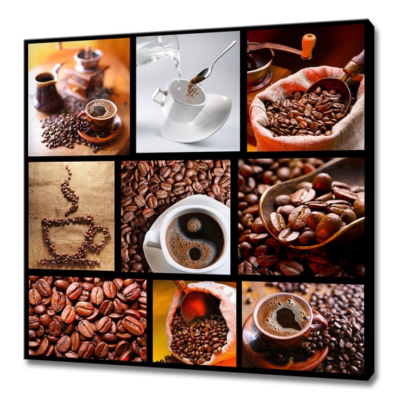 Collage Of Coffee Pictures Collection Kitchen Cafe Modern Design Home Decor Print Wall Art Picture Wall Hanging