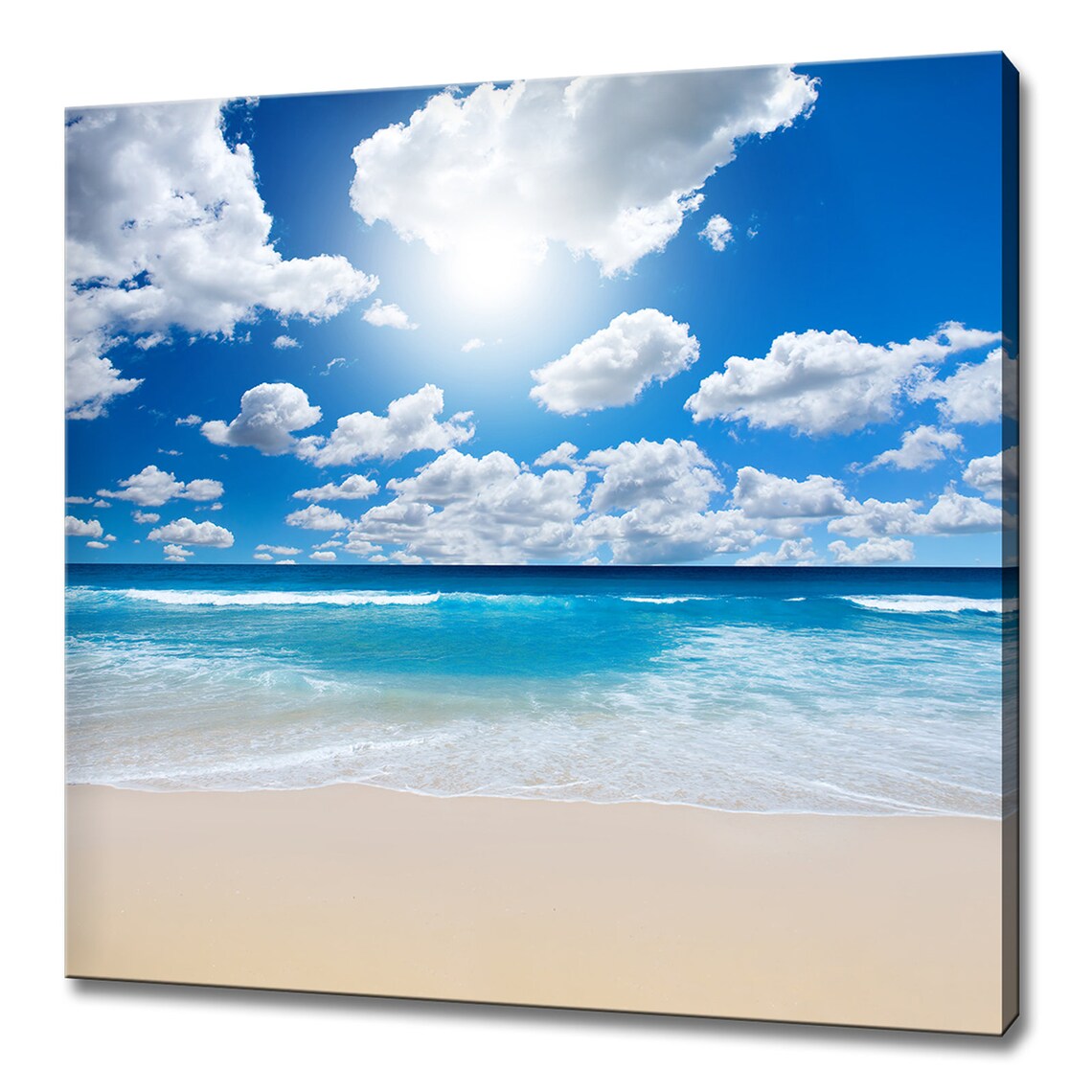 Summertime At Sandy Beach, Coastal Art Print