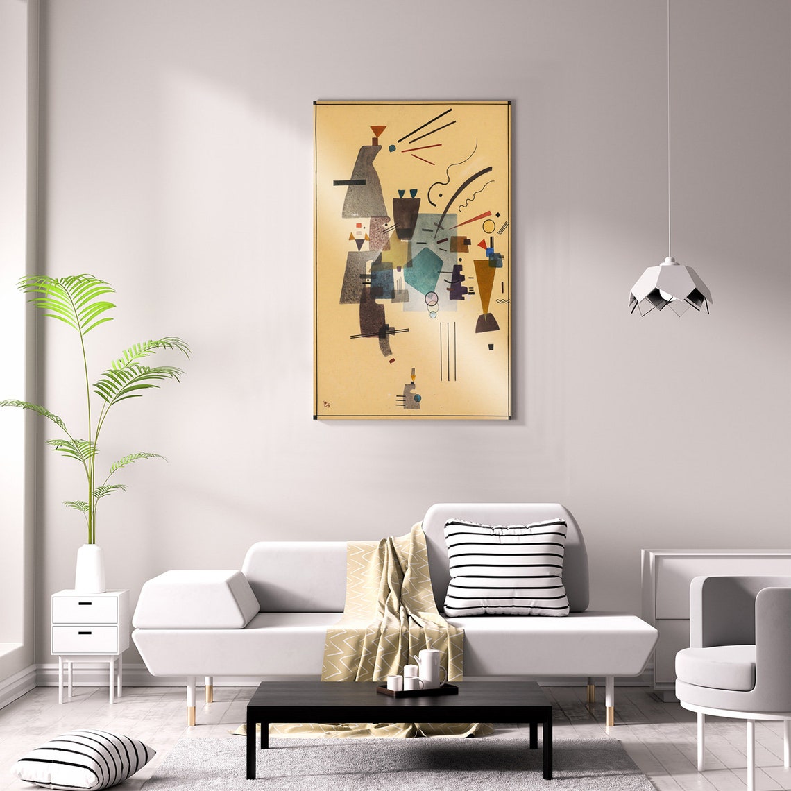 Wassily Kandinsky Warmed Cool 1924 Geometric Abstract Art Print - Image 2