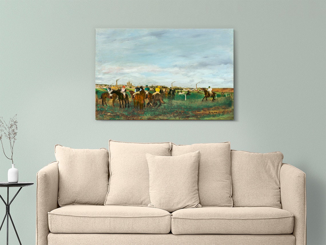 Edgar Degas The Races Ca 18711872 Reproduction Impressionism Style Print Wall Art Ready To Hang - Image 2