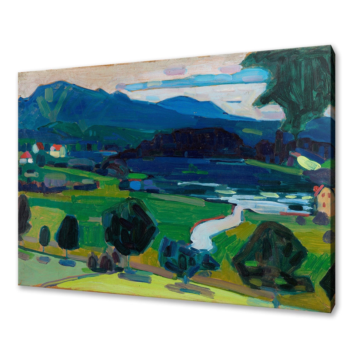 Wassily Kandinsky Murnau View Over The Staffelsee 1908 Classic Design Abstract Decor Reproduction Print Wall Art