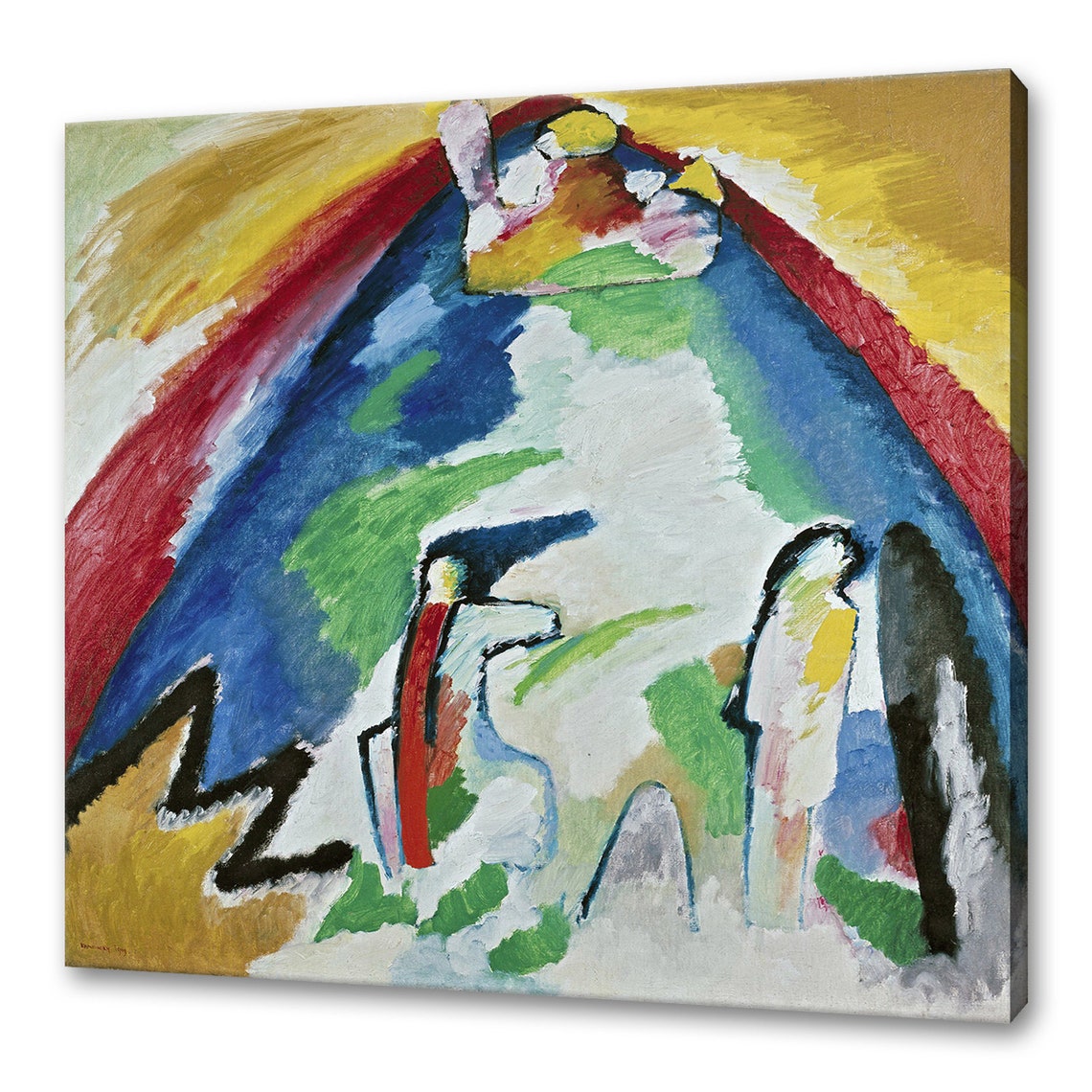 Wassily Kandinsky Berg Mountain 1909 Iconic Modern Design Abstract Decor Reproduction Print Wall Art Picture