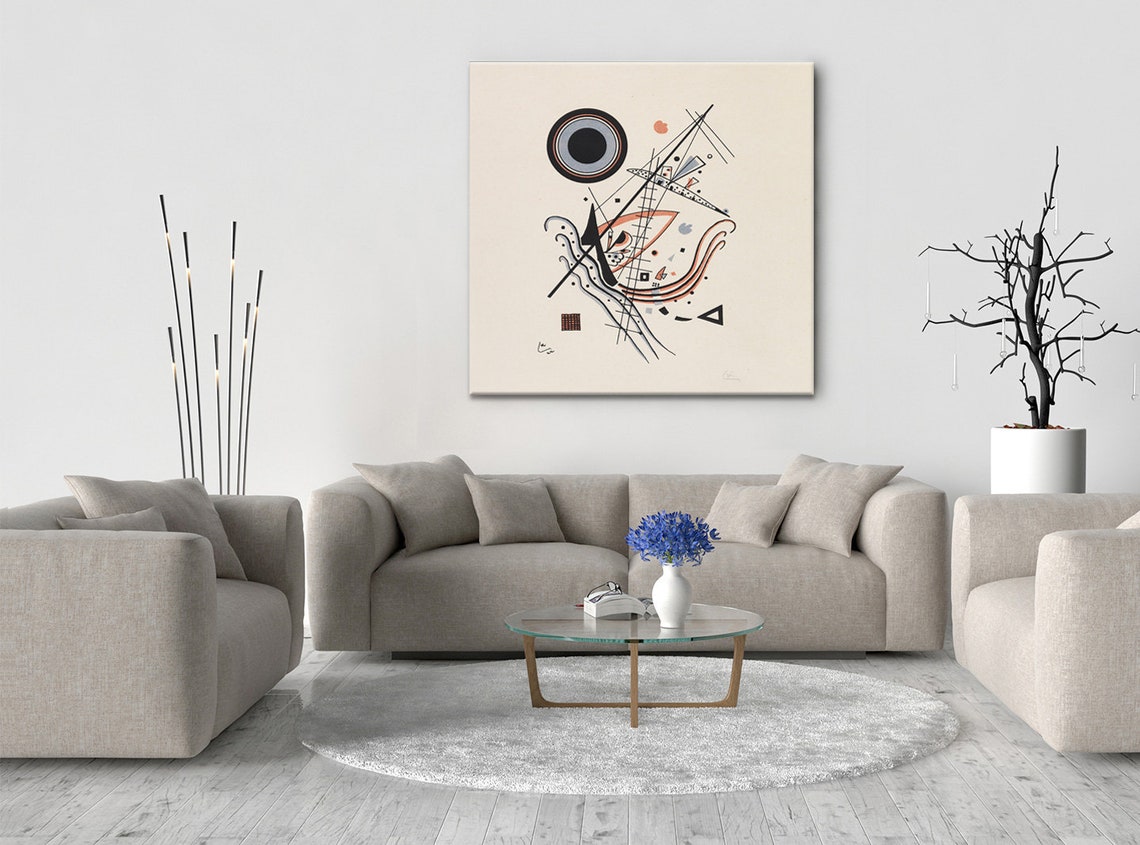 Wassily Kandinsky Lithograph Blue Lithographie Blau 1922 Classic Design Abstract Decor Reproduction Print Wall Art Picture - Image 2