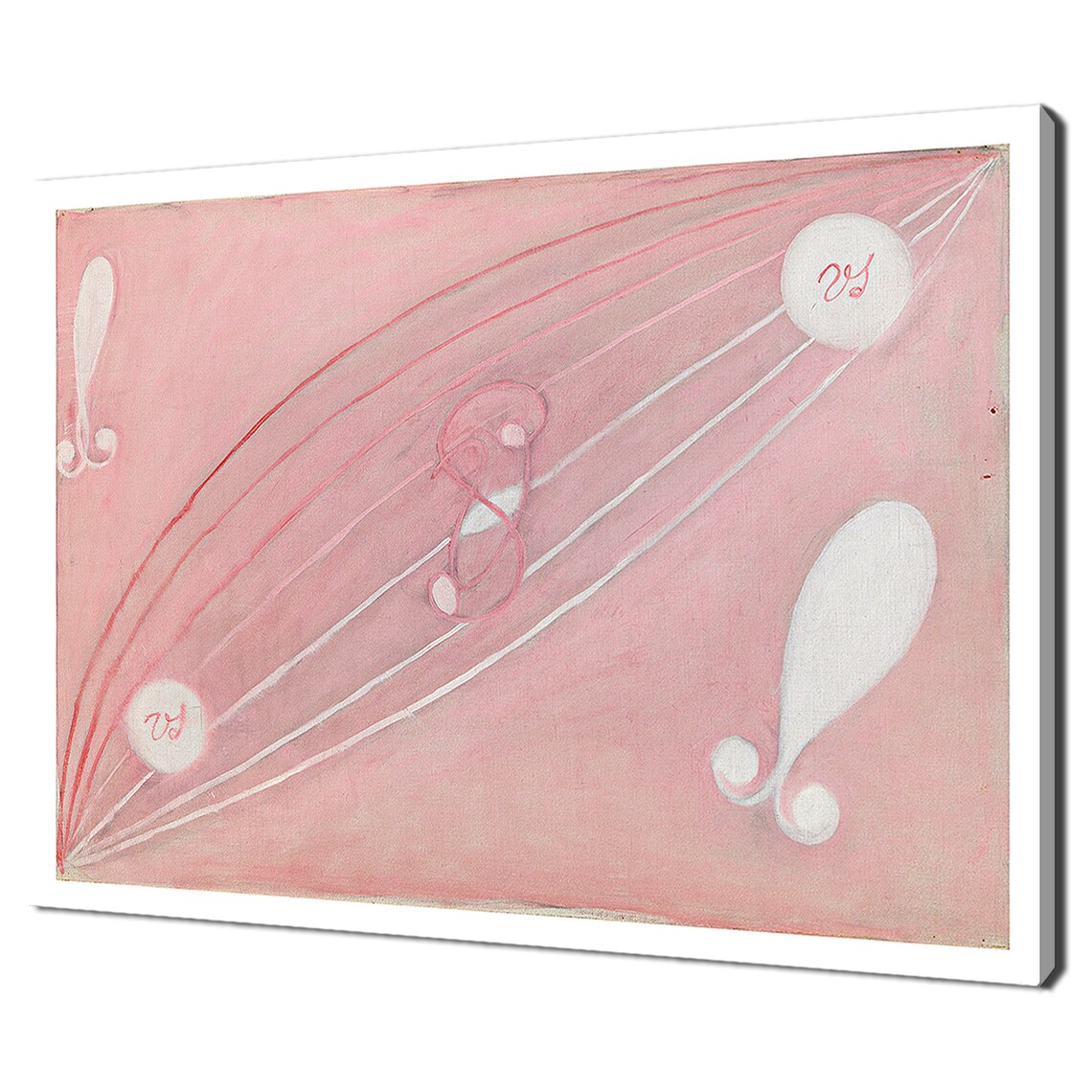 Hilma af Klint The Eros Series No 8 Pink Abstract Lines Art Print