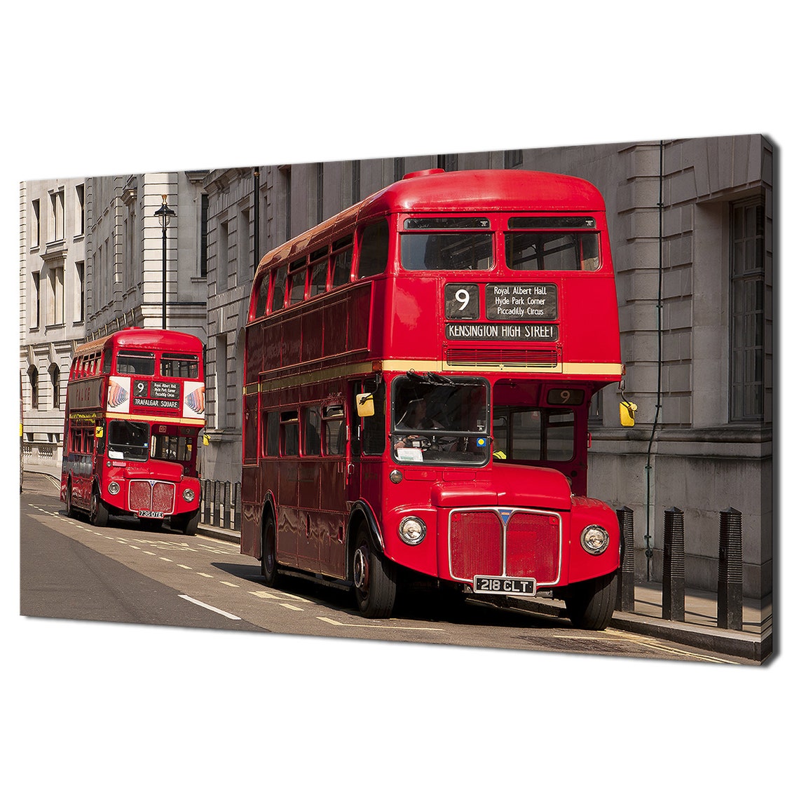London Red Double Decker Routemaster Buses Street City Photo Wall Art